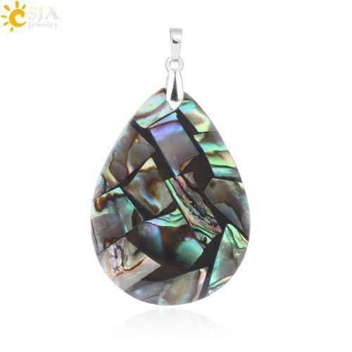 Collier Avec Pendentif En Coquillage D'ormeau Naturel, Goutte D'eau, De Nouvelle Zélande, En Nacre D'huître De Mer, Bijoux Cadeaux Pour Filles, F843