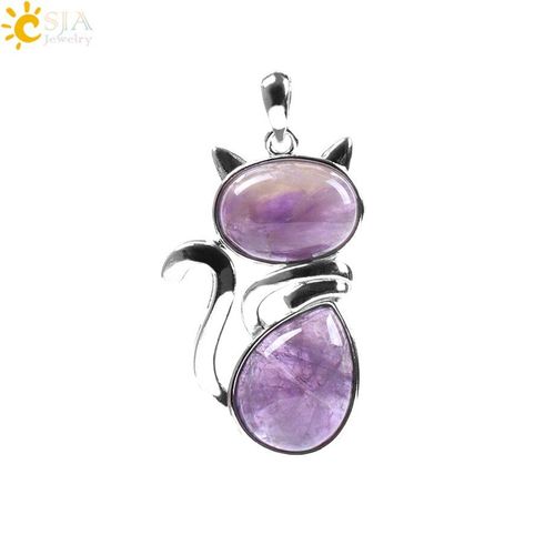 Pendentif Chakra En Pierre Naturelle, Chat Mignon, Suspension Pour Fille, Vert Aventurine Rose Cristal, Chat Wisiorek, Bijoux F072
