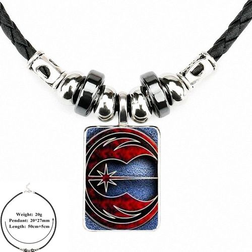 Collier En Cuir Noir Pour Écolière, Pendentif, Perle, Cristal
