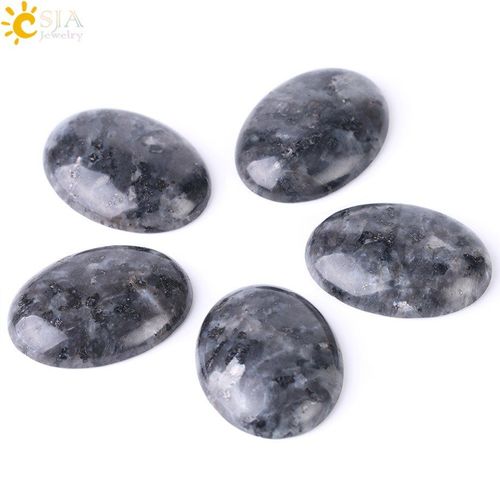 Cabochons En Pierre Naturelle Labradorite Noire, 30x40mm, 1 Pièce, Sans Trou, Quartz, Pour La Fabrication De Bracelets, Bijoux Pour Hommes, F505