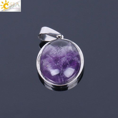 Pendentif En Pierre Naturelle En Forme D'¿Uf, Quartz Rose, Vert, Aventurine, Lapis Lazuli, ¿Il De Tigre, Bijoux Reiki F133