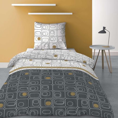 Parure De Lit - Housse De Couette 100% Polyester 60 Gsm Niagara Gold 140 X 200 Cm