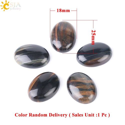 Cabochon En Pierre D'oeil De Tigre Bleu Naturel Pour Hommes, 1 Pièce, Perle Ovale Pour Bague, Bracelet, Collier, Raccords, Résultats De Bijoux F513