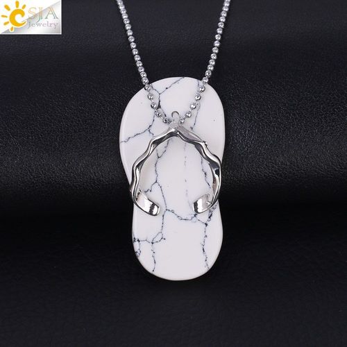 Collier En Pierre Naturelle Pour Femmes, Jolie Pantoufle, Chaussure, Pendentif, Cristal Violet, Coloré, Breloque De Plage, Été, F325
