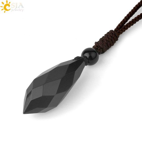 Colliers Pendentifs En Pierre Naturelle À Facettes En Cristal De Quartz Rose, Longue Corde Tissée En Goutte D'eau Pour Femmes Et Hommes, Bijoux G595