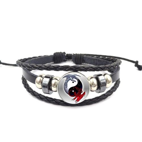 Bracelet En Cuir Noir Pour Femmes, Fait À La Main, Bijoux Tendance, Cadeau Pour Filles