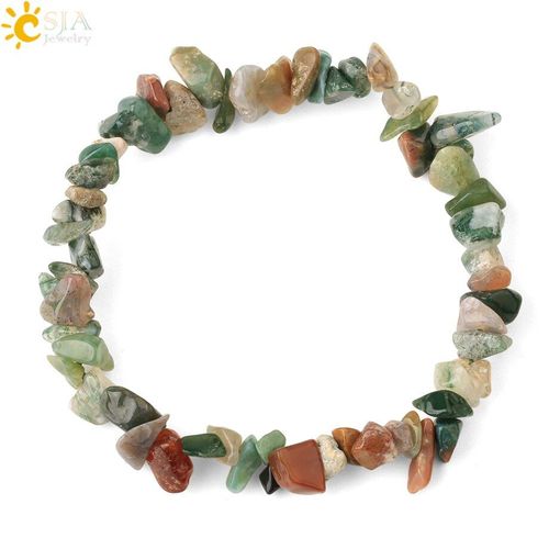 Bracelet D'agates En Mousse, Pierre Naturelle, Cristal, Onyx, Perles Vertes, Extensibles, Bijoux De Noël, G638