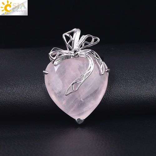 Collier En Pierre Naturelle, Pendentif En Cristal Violet, Oeil De Tigre, C¿Ur Romantique Multicolore, Bijoux Boho, N¿Ud Papillon, F324