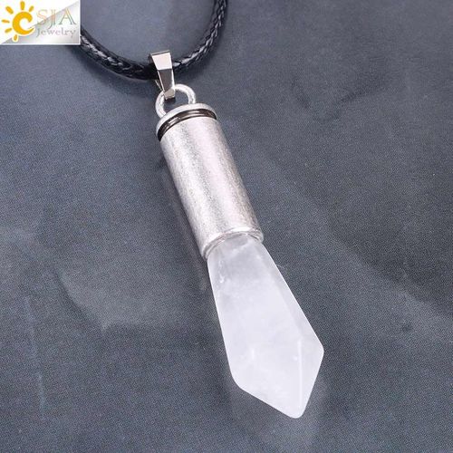 Collier Et Pendentif En Pierre Naturelle, Cristal Clair, Quartz Rose, Vert, Aventurine, ¿Il De Tigre, Bijoux De Guérison, E845
