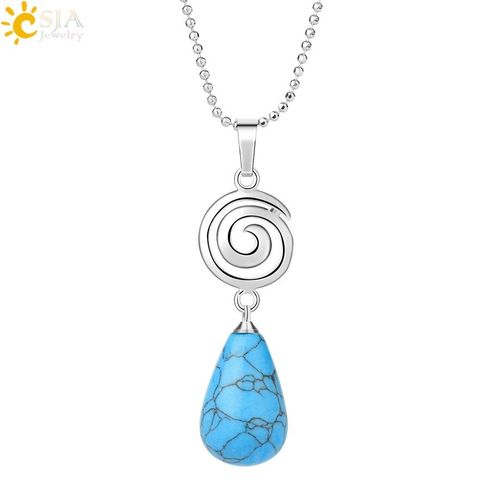 Collier En Pierre Naturelle, Pendentif En Spirale, Améthyste, ¿Il De Tigre, Rose, Cristal, Quartz, Chakra, G713