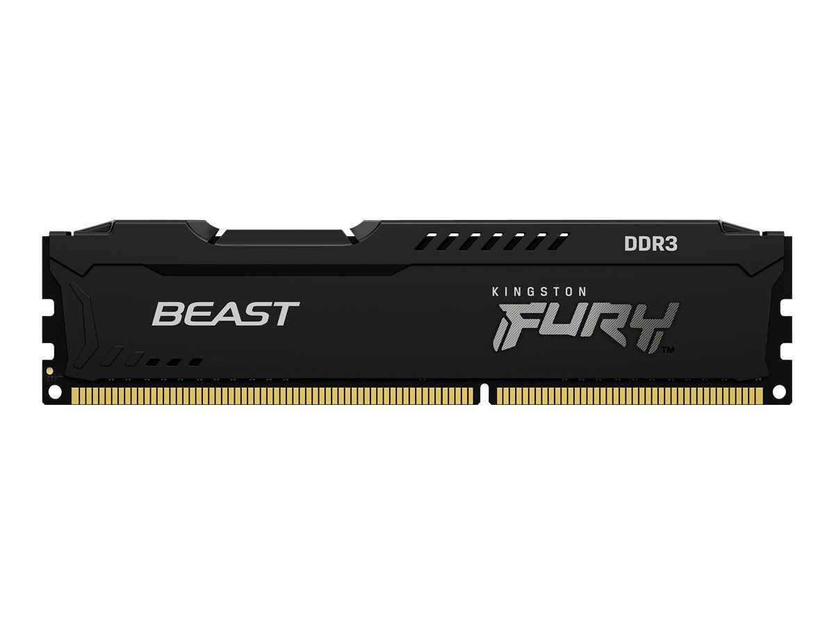 Kingston FURY Beast - DDR3 - module - 4 Go - DIMM 240 broches - 1866 MHz / PC3-14900 - CL10 - 1.5 V - mémoire sans tampon - non ECC - noir