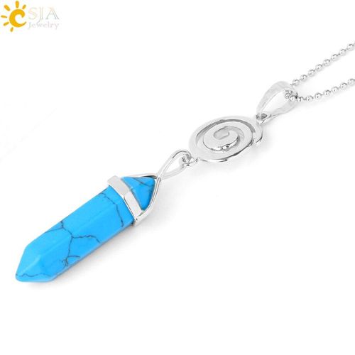 Collier En Pierre Naturelle De Guérison, Pendentif Hexagonal En Cristal, Gemme Labradorite Hématite Oeil De Tigre, G737