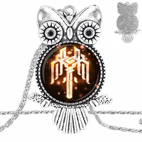 Collier Ras Du Cou En Verre Plaqué Dragon Age, Long Pendentif Hibou Pour Femmes Et Filles De Haute Qualité