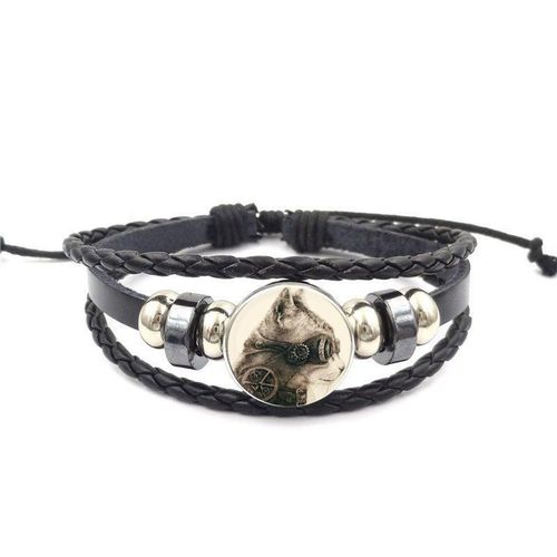Horloge Mécanique De Film Américain Pour Hommes Et Femmes, Bijoux Vintage Avec Bracelet En Cuir Noir, Cadeau De Fête