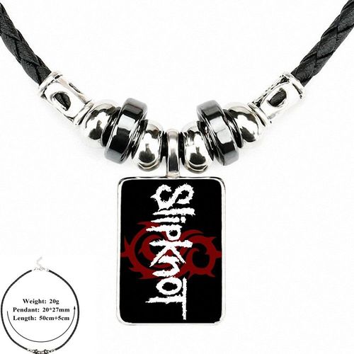 Bijoux En Cuir Noir Pour Hommes Et Femmes, Cabochon En Verre, Pendentif Avec Perles