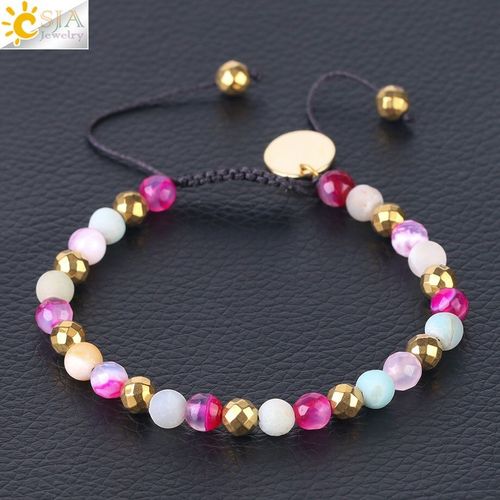 Bracelet Tressé En Pierre Naturelle Reiki, Perles D'amazonite Mates, Bijoux D'amitié Faits À La Main, 2021, F540