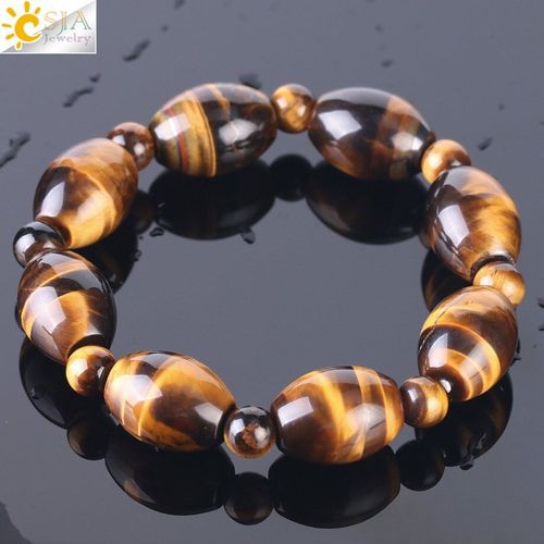 Bracelet Reiki En Pierre Naturelle Oeil De Tigre Pour Hommes, Perle Ovale À Quartz, Hématite, Guérison, Méditation, Couple, 8mm, 15mm, 2021 F356