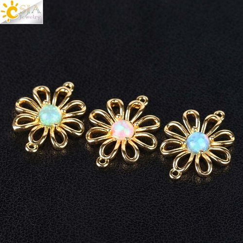 Collier Et Bracelet En Opale De Feu Pour Femme, Bijoux De Bijouterie, Fait À La Main, Avec Une Fleur Creuse, Double Boucle, F435