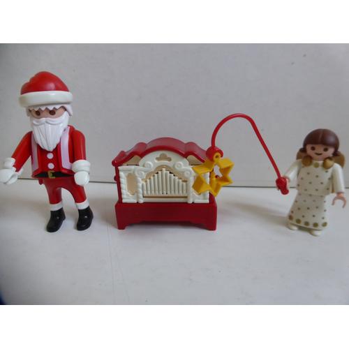 Playmobil Scène De Noël Avec Père Noël, Ange Et Orgue Musical
