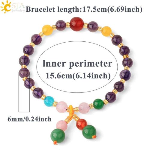 Bracelet En Pierre De Cristal Naturel Pour Femmes, Bijou Élastique Perlé En Quartz Rose À La Mode, Différentes Couleurs, G556