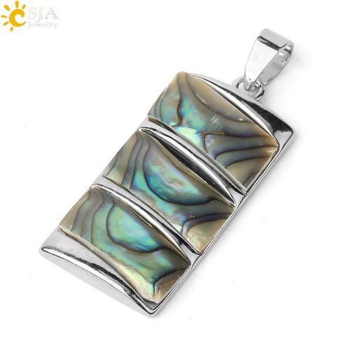 Pendentif Géométrique En Coquillage D'ormeau, Couleur Naturelle, Pour Femmes Et Hommes, Bijoux De Plage, Tendance, Été, G410