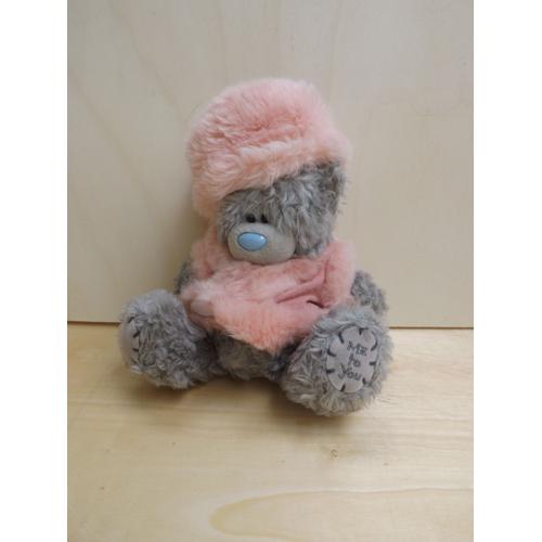 Doudou Peluche Ours Gris Habit Rose Me To You 