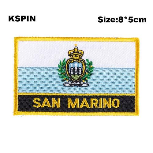 Badge Brodé Pour Drapeau National, Saint Marin, Saint Vincent, Sri Lanka, Slovénie, Swaziland, Suriname, Îles Salomon