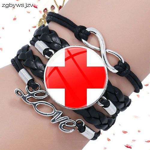 Bracelet En Cuir Noir, Cabochon Rond Multicouche En Verre, Drapeau Suisse, Saint Marin Et Slovaquie, Bijoux Cadeaux