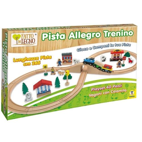 Track Allegro Train Coffret De Jeu En Bois 40 Pièces