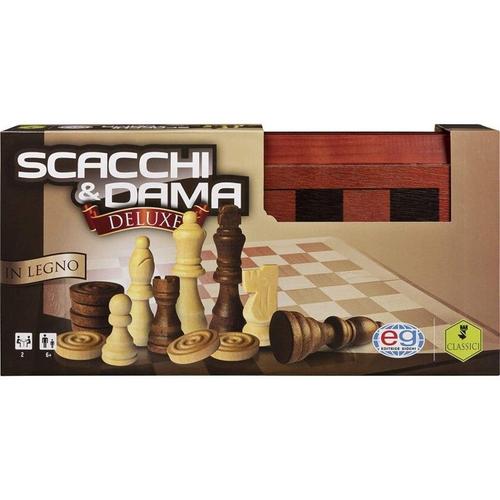 Jeu De Société En Bois Checkers And Chess Deluxe 6036101