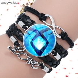 Bracelet Multicouche En Cuir Noir Pour Filles, Style Vintage, Antique, Cadeau, Ville Des Os