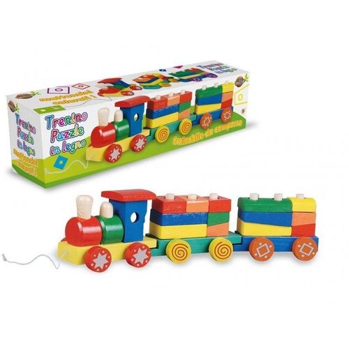 Puzzle Train Jouet En Bois