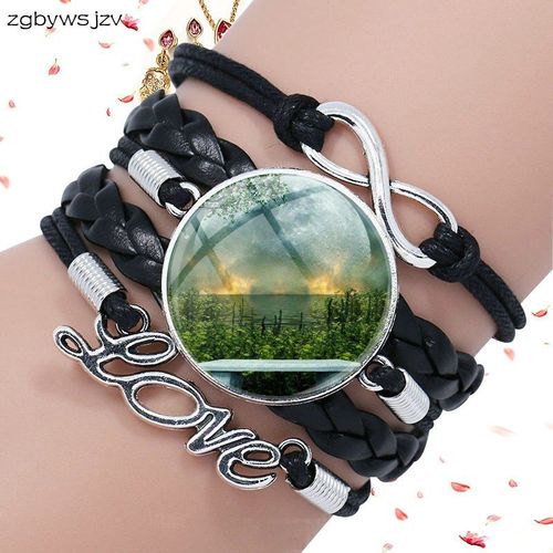 Bracelet En Cuir Noir Multicouche Pour Femmes, Beau Décor, Ras Du Cou, Bijoux En Cristal, Cadeau