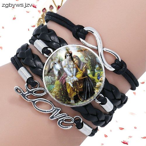 Bracelet Multicouche En Cuir Noir Plaqué Pour Filles, Meilleur Cadeau Pour Belle Fille, S¿Ur Bouddhiste, Yoga