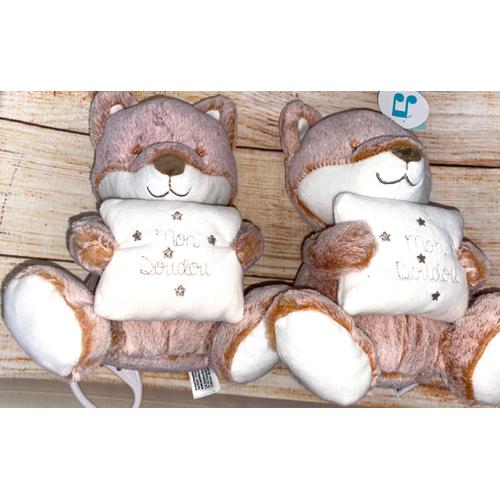 Doudou Renard Tex Baby Musical Lot De Deux Doudous Musicaux Peluches Jouets Bebe Carrefour