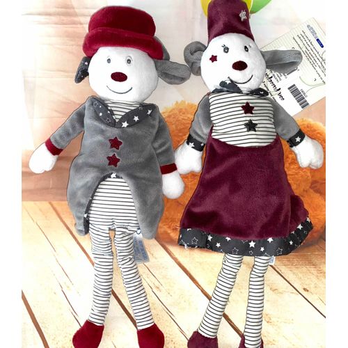Doudou Sauthon Poupee Faustine Et Olaf Lot De Deux Doudous Peluches