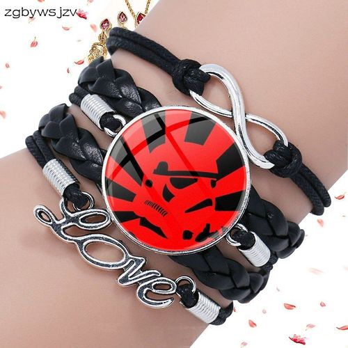 Bracelets En Cuir Noir Multicouches Pour Femmes, Bijoux Vintage Plaqué Star Wars, Verre Charmant À La Mode, Vente En Gros