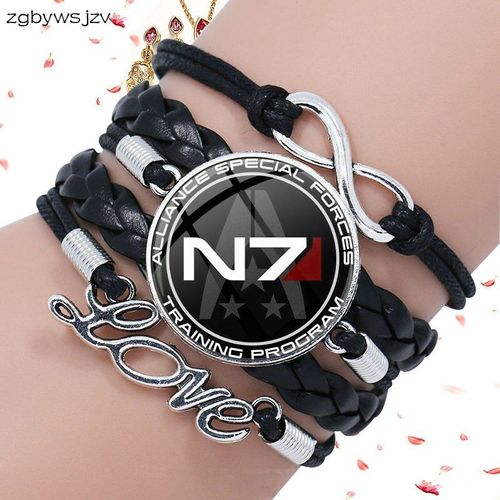 Bracelet En Cuir Noir Multicouche Pour Femmes, Bijoux Vintage, En Verre, Charmant, À La Mode, Jeux N7, Vente En Gros
