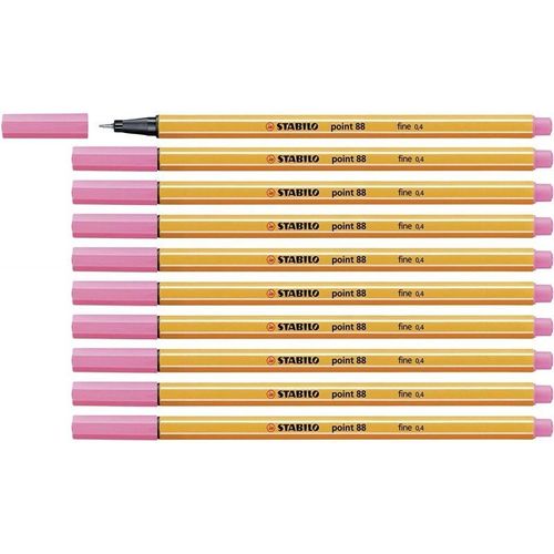 Stabilo 88/29 - Stylo Fineliner Point 88 - Rose - Paquet De 10 Pcs