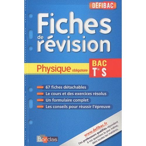 Physique Tle S - Fiches De Révision