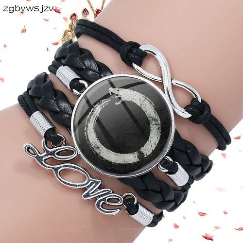 Bracelet En Cuir Noir Multicouche Avec Pierre De Verre Pour Femmes, Bijoux De Déclaration
