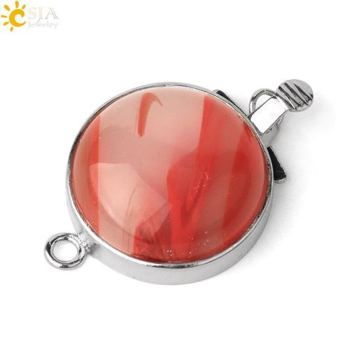 Connecteur En Onyx À Veines Rouges, Pour La Fabrication De Bijoux, Un, Deux, Trois Trous, Boucle, Cabochon, Perle, Accessoires Pour Collier G404