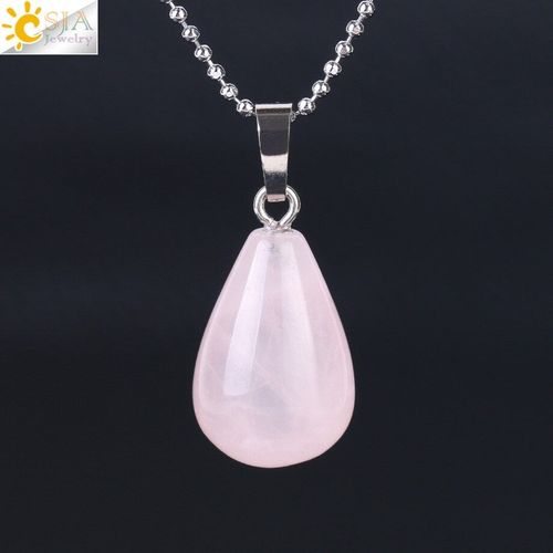 Collier En Pierre Aventurine Rose Et Verte Naturelle Pour Femmes, Collier Et Pendentif En ¿Il De Tigre, Perles Goutte D'eau, Bijoux Faits À La Main, F519