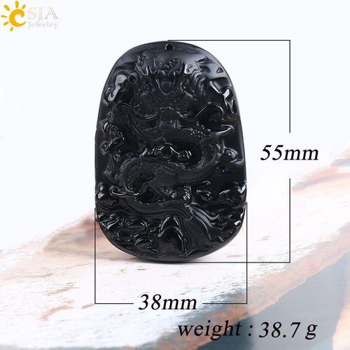 Pendentif Bouddha En Obsidienne Noire Pour Homme, Bijou En Pierre Naturelle, Amulette, Dragon, Éléphant, Porte-Bonheur, Reiki, Guérison, Chakra, E619