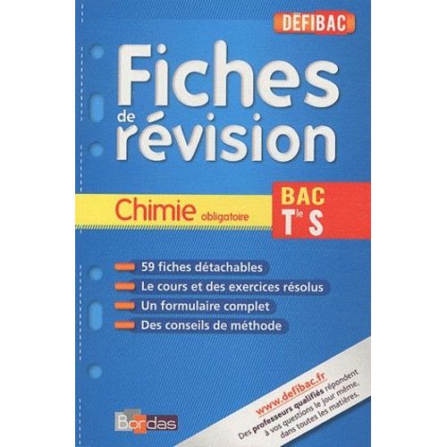 Chimie Tle S - Fiches De Révision