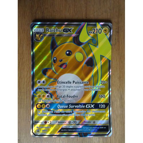 Carte Pokémon Sm90 Raichu Gx Brillante 210 Pv (Jumbo)