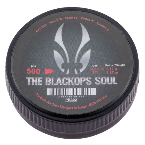 Boite De 500 Plombs 4.5 Mm Black Ops Soul Tête Pointue Par 1