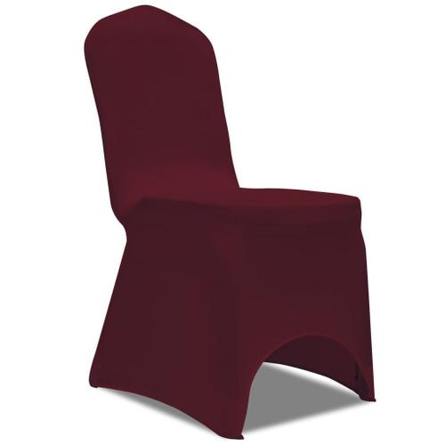 Housse De Chaise Extensible 100 Pcs Bordeaux Dec022503