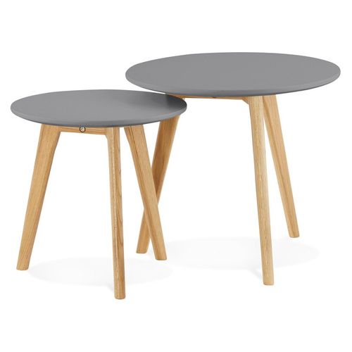 Tables Gigognes Ronde 'gaby' Grises Foncées