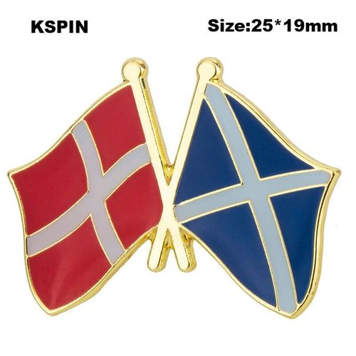 Épinglettes De Drapeau Bleu De L'amitié Du Danemark Et De L'irlande, Broches